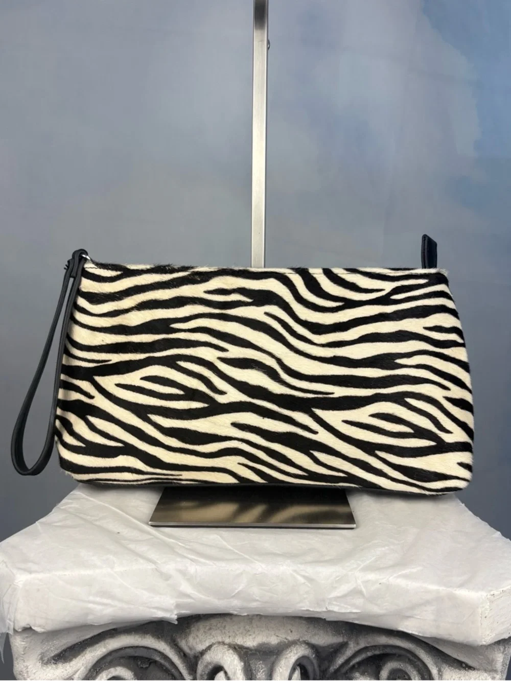 The Zebra Calf Hair Clutch - Picture 2 of 8